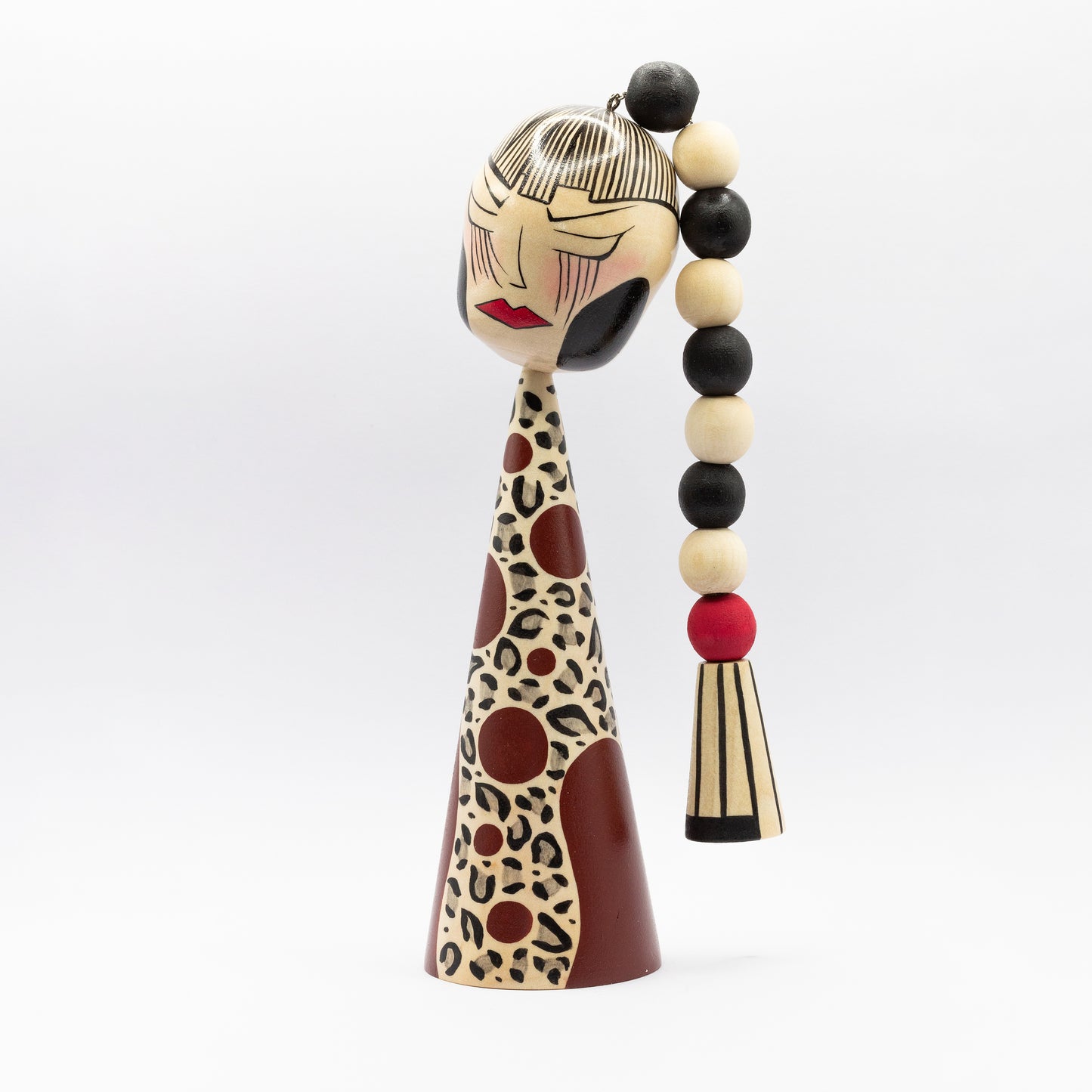 Exklusive Sosaku-Kokeshi "Nina mit Zopf"