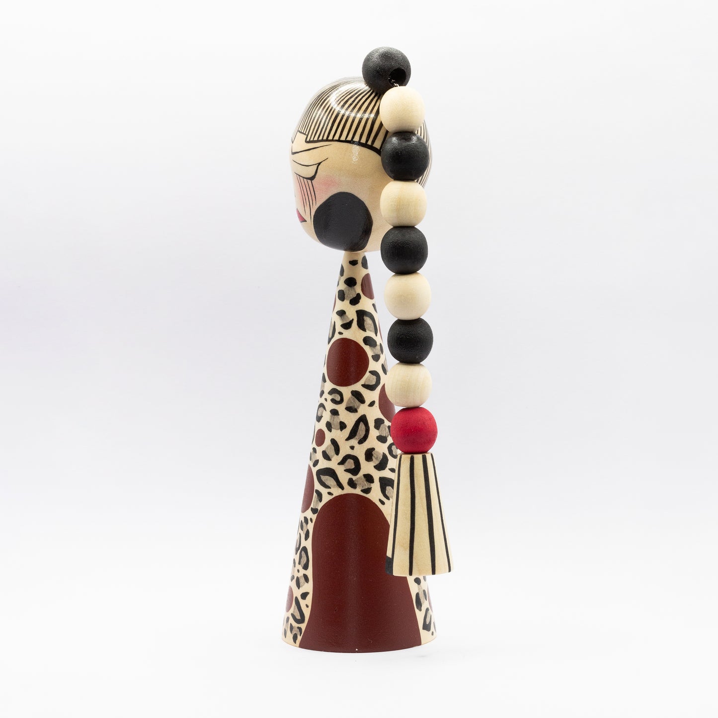 Exklusive Sosaku-Kokeshi "Nina mit Zopf"