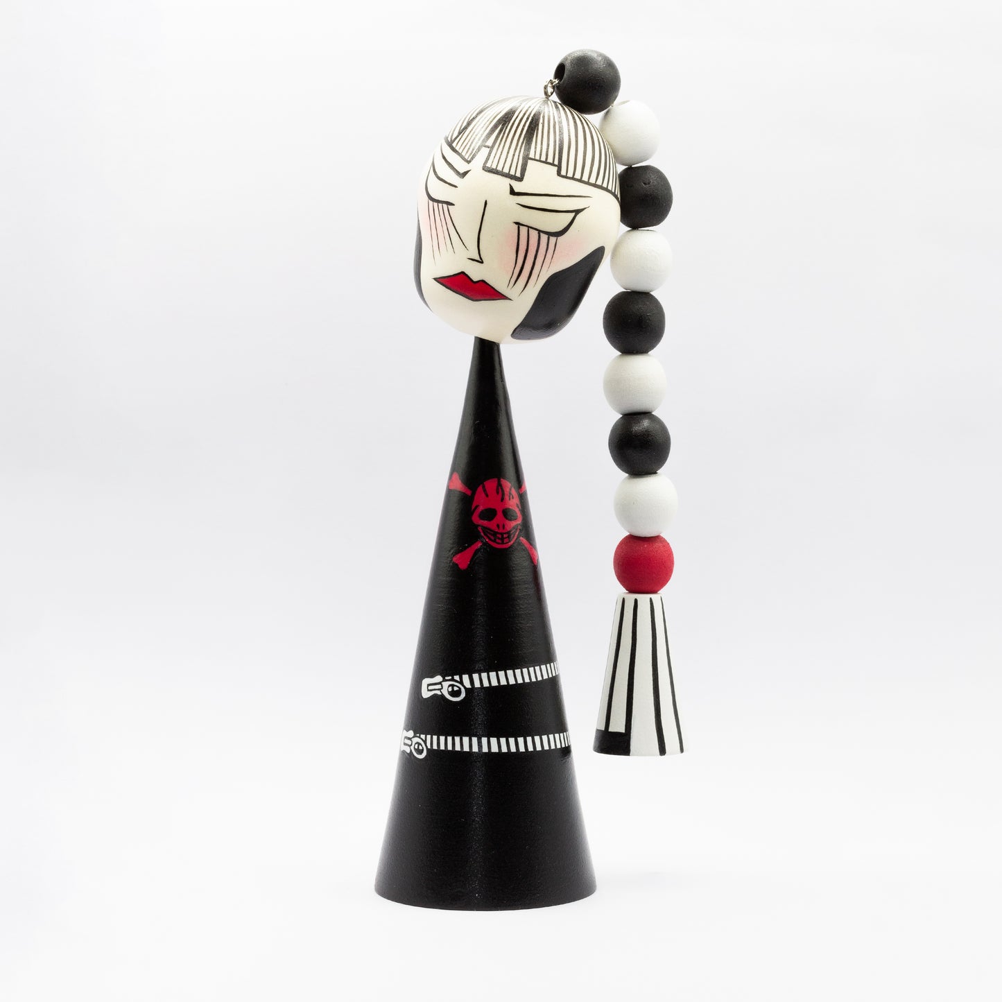 Exklusive Sosaku-Kokeshi "Nina mit Zopf"
