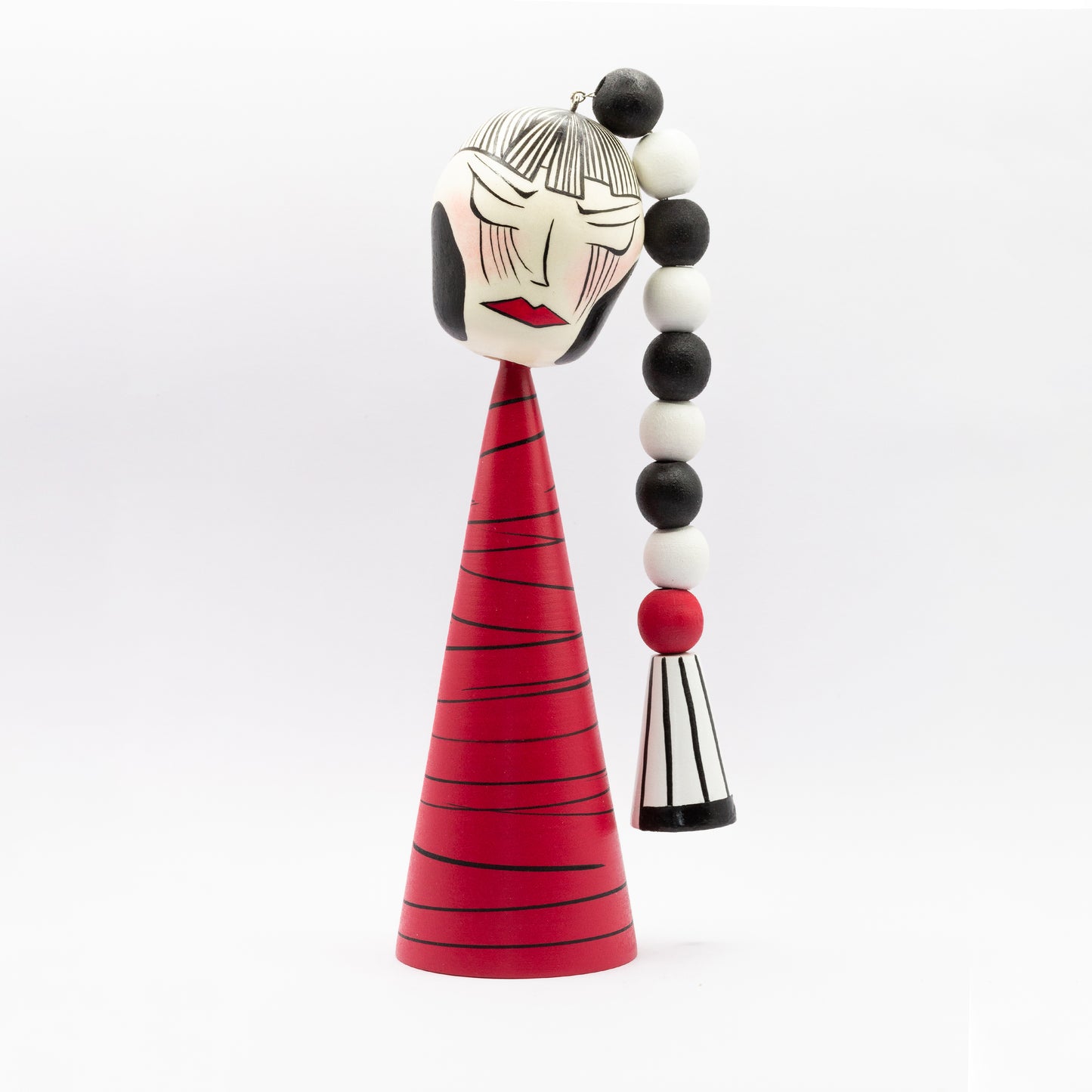 Exklusive Sosaku-Kokeshi "Nina mit Zopf"