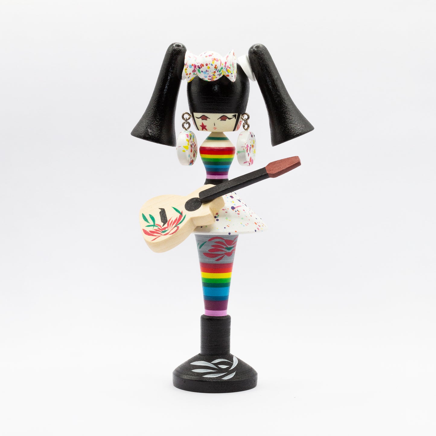 Exklusive Sosaku-Kokeshi "Nina mit Zöpfen"