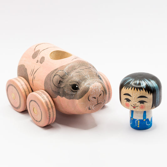 Kokeshi Car: Pink Guinea Pig