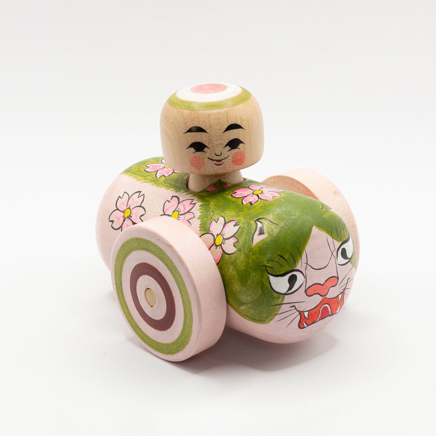 Kokeshi-Mobil: Wilde Katze trifft Kirschblüte