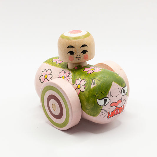 Kokeshi Car: Wild Cat Meets Cherry Blossom