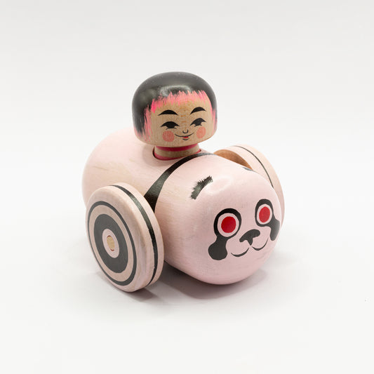 Kokeshi Car: Panda Bear Meets Cherry Blossom