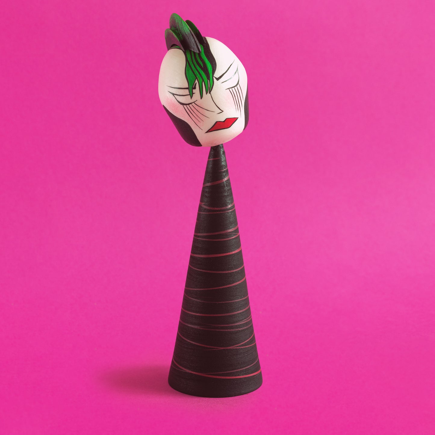 Exclusive Sosaku-Kokeshi "Nina with a Mohican"