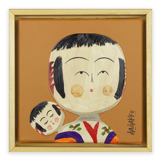 Kokeshi-Porträt Nr. 08 | Serie DADAKKO | Unikat