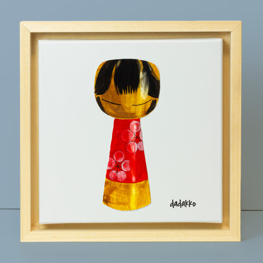 Kokeshi-Porträt Nr. 31 | Serie DADAKKO | 25x25cm | Unikat