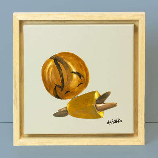 Kokeshi-Porträt Nr. 34 | Serie DADAKKO | 25x25cm | Unikat