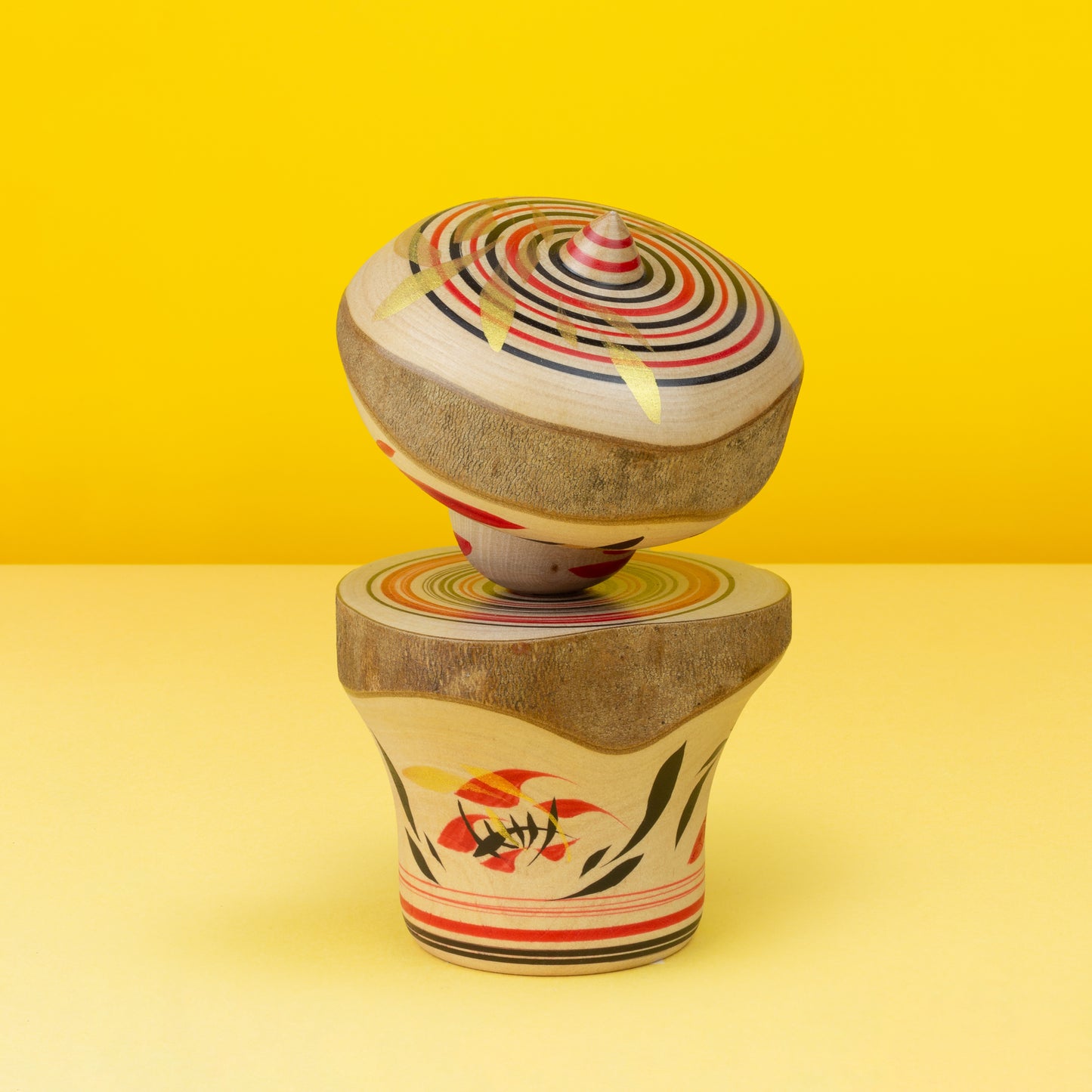 Exclusive Tsubaki Hat Ejiko | Natural Wood Kokeshi