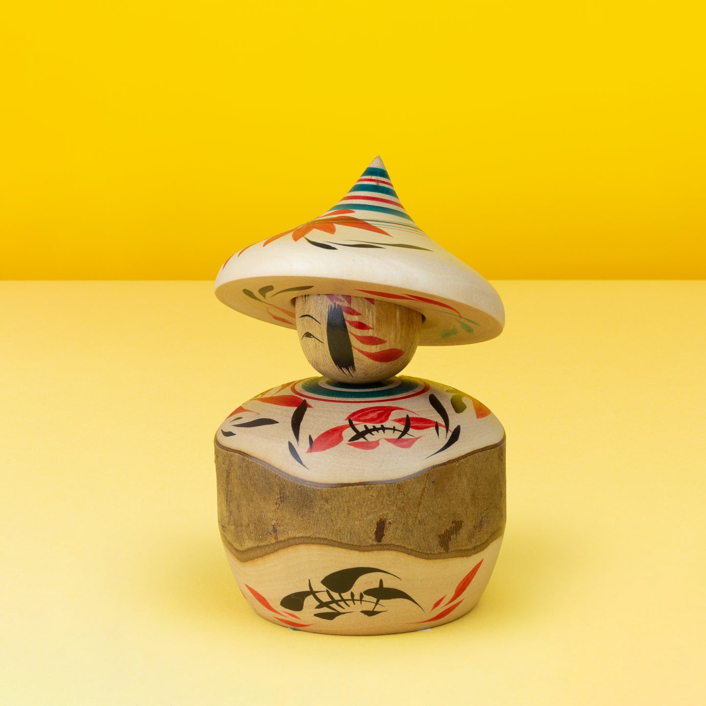 Exklusive "Tsubaki Hat Ejiko"| Naturholz-Kokeshi