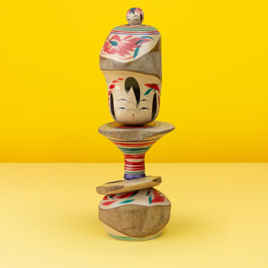 "Yamiyo Kokeshi" | Naturholz-Kokeshi | Unikat