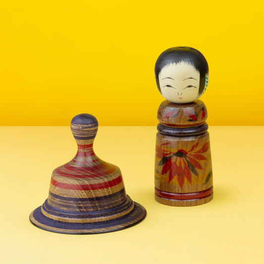"Mixed Tree Species Hat Kokeshi" | Unikat