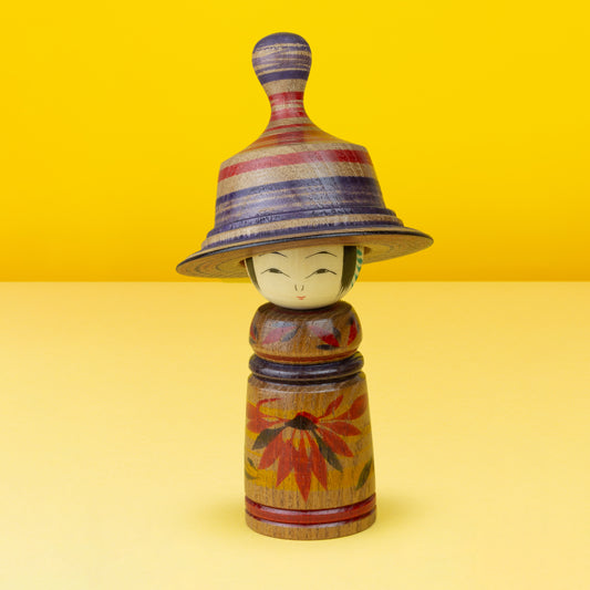 Exclusive Mixed Tree Species Hat Kokeshi