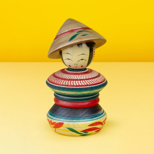 "Mixed Tree Species Hat Kokeshi" | Unikat