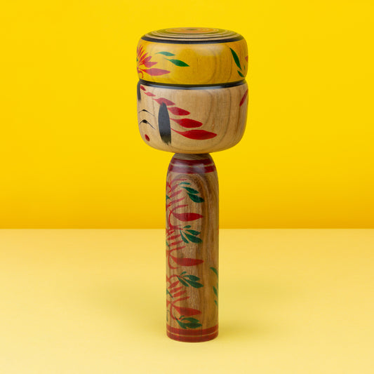 Exclusive Mixed Tree Species Bun Hair Kokeshi