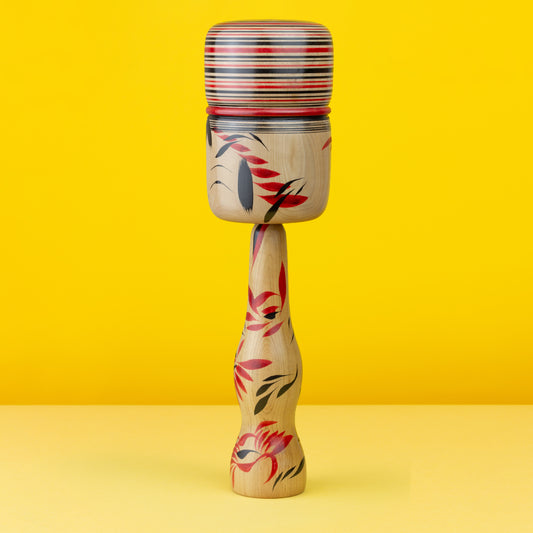 Exclusive Mixed Tree Species Bun Hair Kokeshi