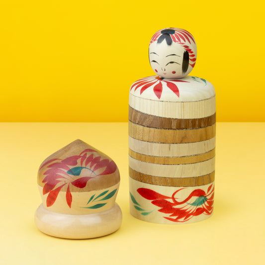 Exclusive Mixed Tree Species Hat Kokeshi