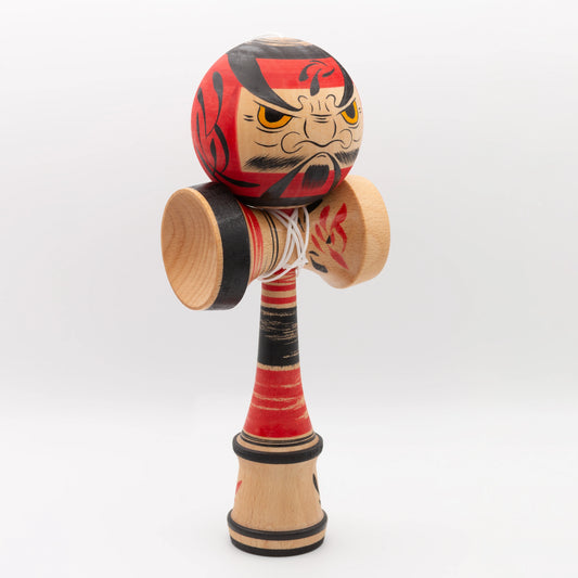 Unique Daruma Kendama – hand-painted by Kokeshi master Noboru Wagatsuma