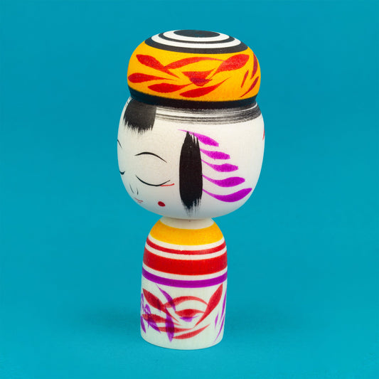 Miniature Autumn Colours Kokeshi