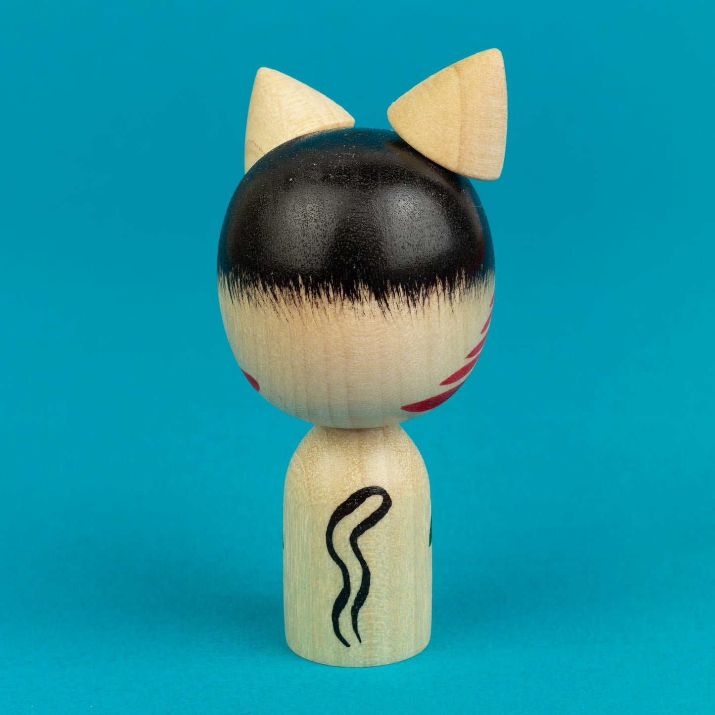 Miniature Togatta Cat Kokeshi