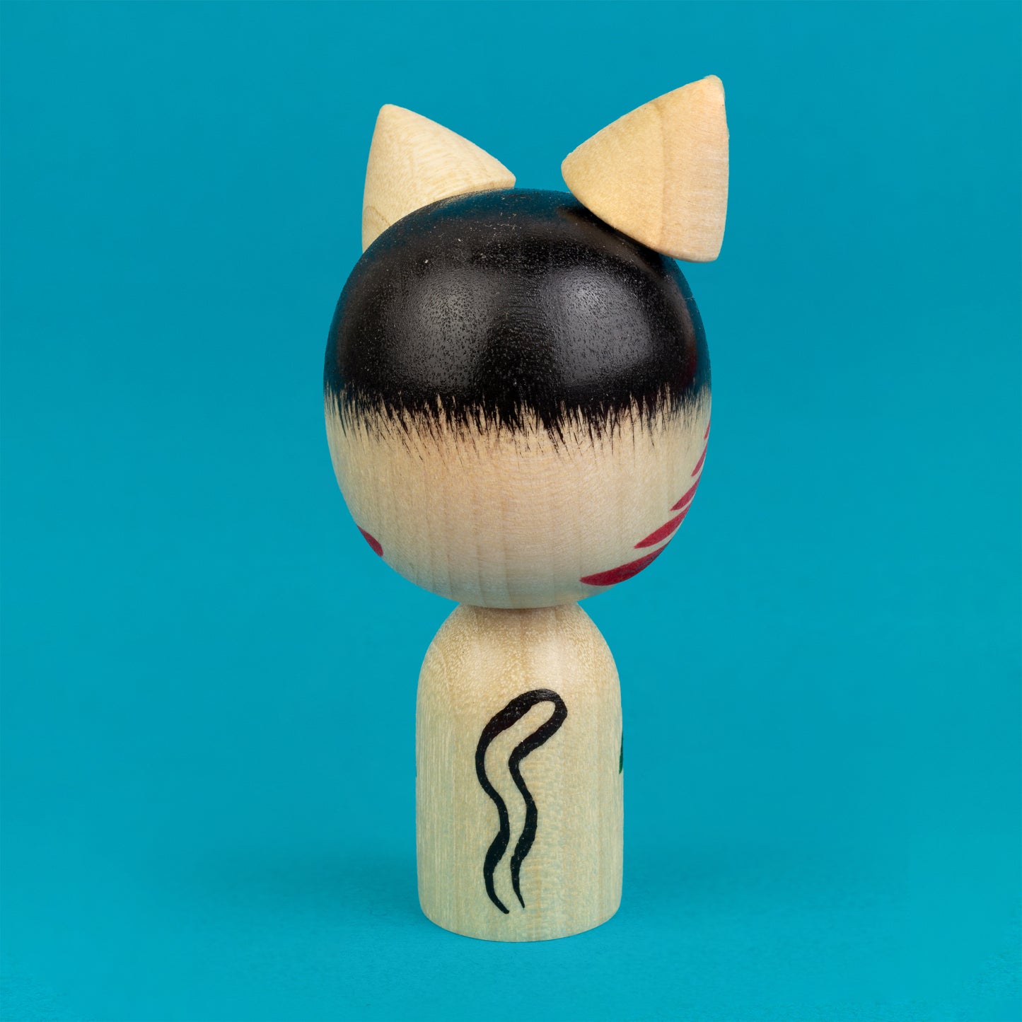Miniature Togatta Cat Kokeshi