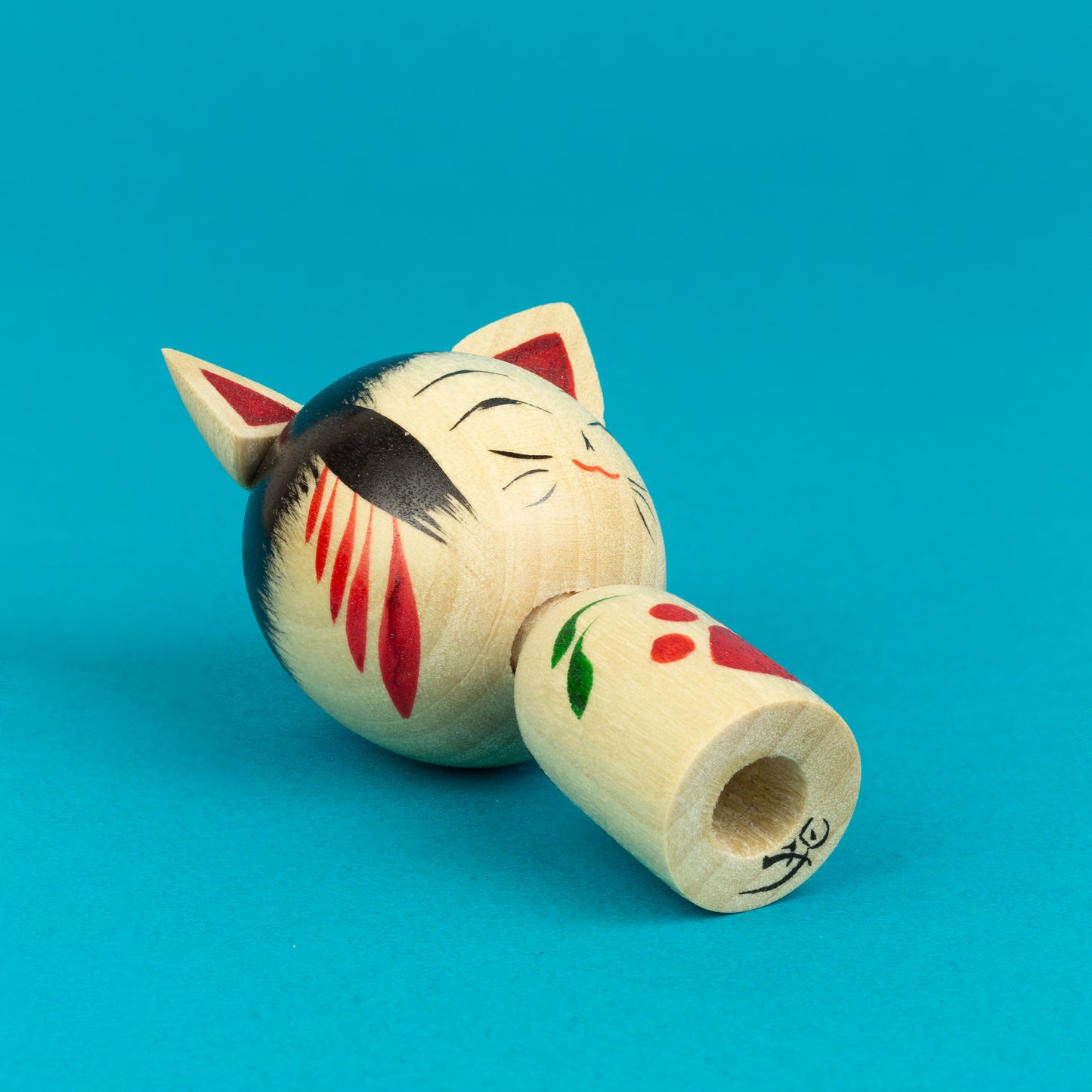 Miniature Togatta Cat Kokeshi