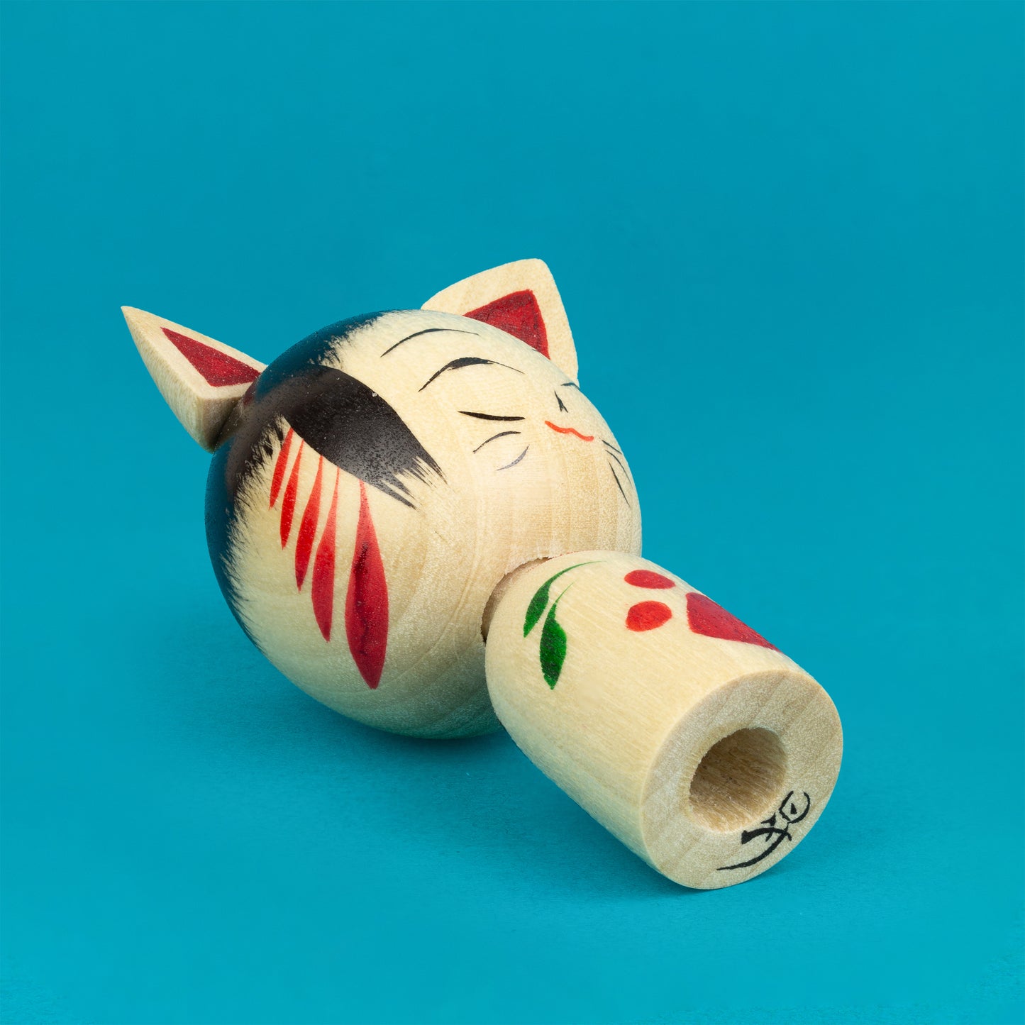 Miniature Togatta Cat Kokeshi