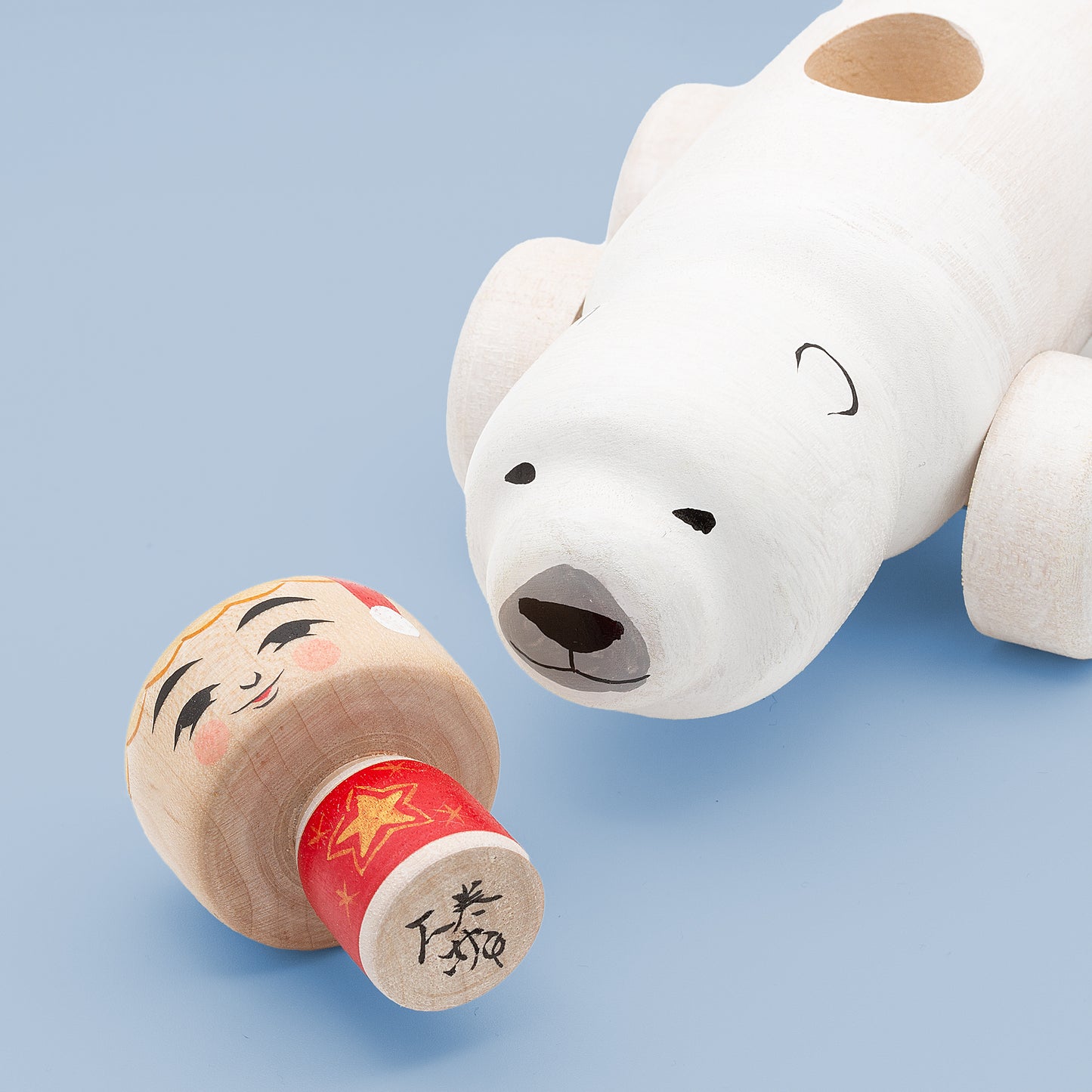 Kokeshi-Mobil: Polarbär & Nikolaus | Weihnachtsedition