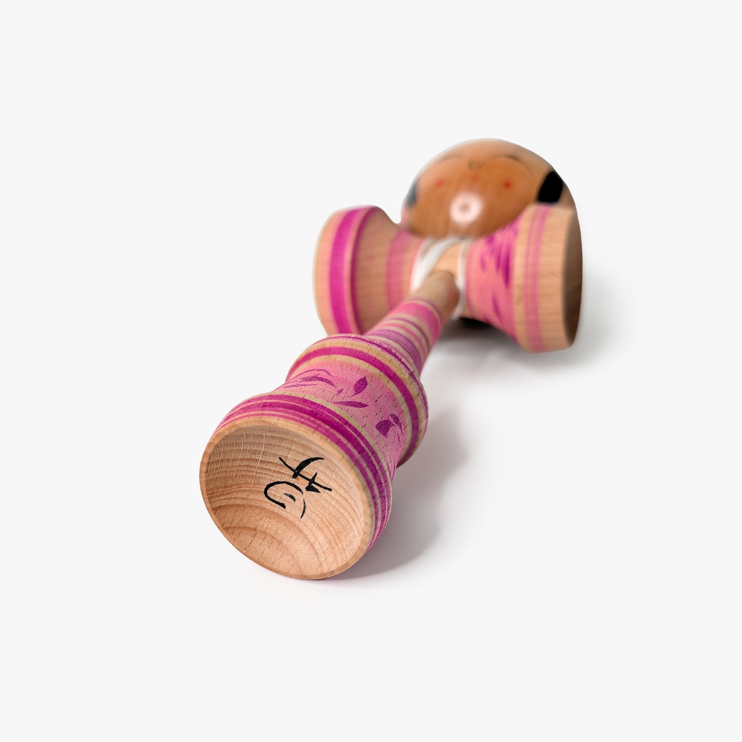 Kokeshi-Kendama Nr. 9 | Pink/Magenta | Unikat