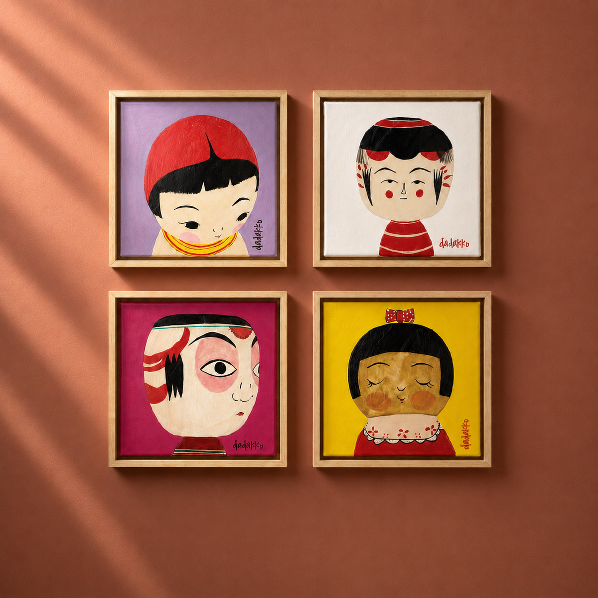 Kokeshi-inspirierte Kunst | Serie DADAKKO