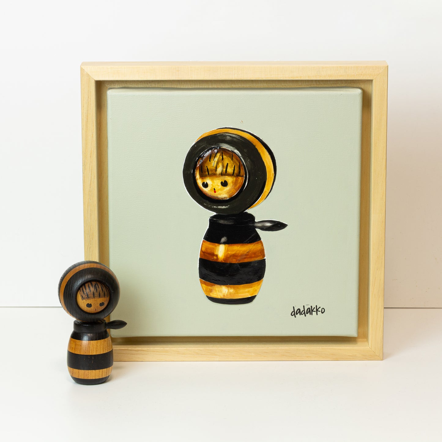 Kokeshi Portrait No. 32 | DADAKKO Series | 25x25 cm