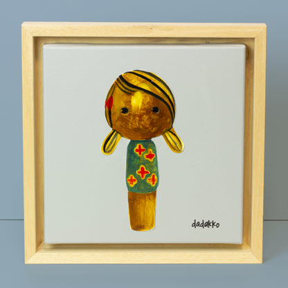 Kokeshi Portrait No. 36 | DADAKKO Series | 25x25 cm