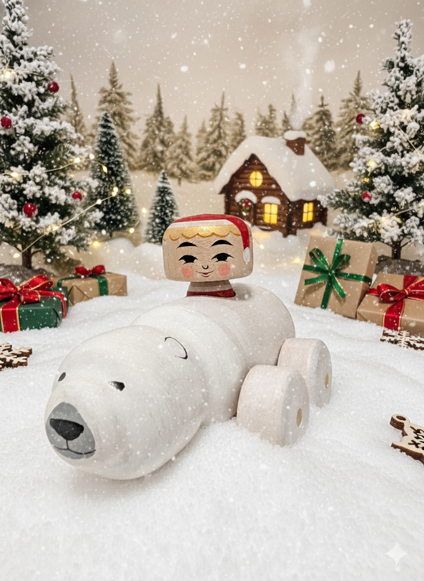 Kokeshi Car: Polar Bear & Santa | Christmas Edition 2025 