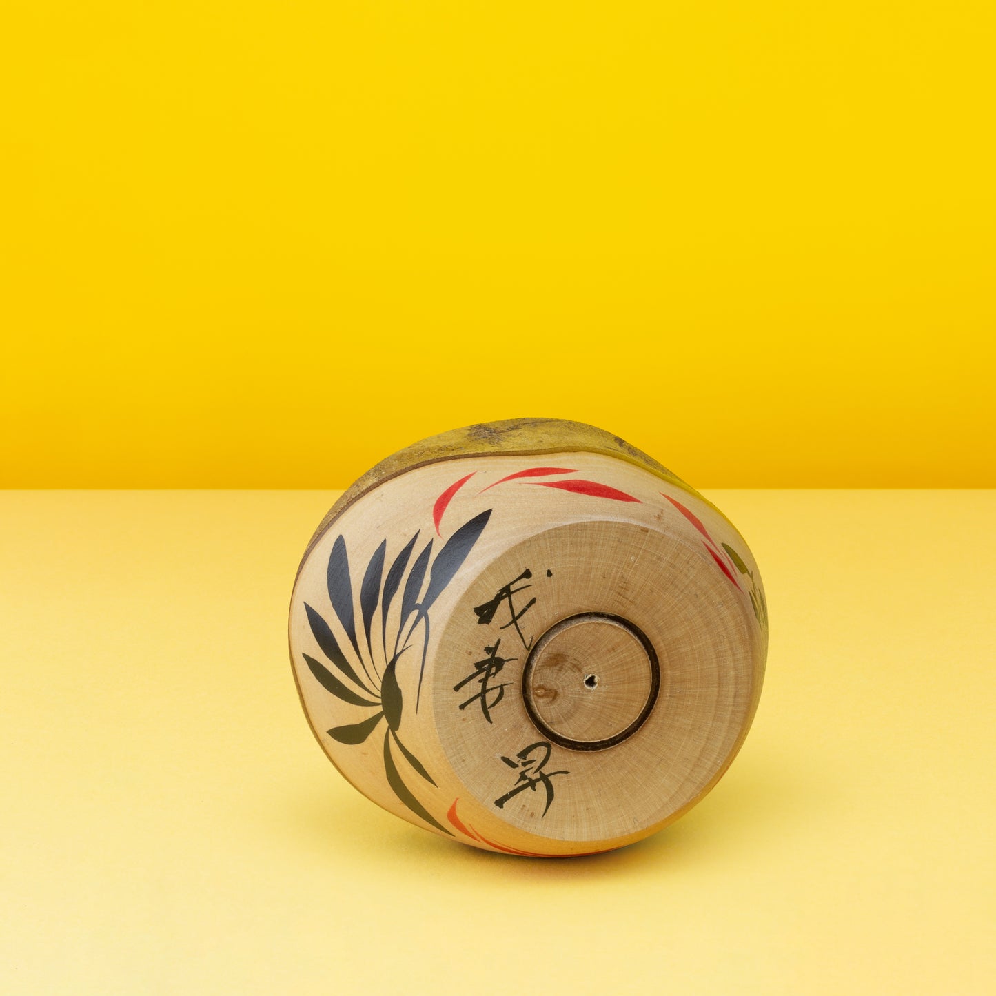 Exclusive Tsubaki Hat Ejiko | Natural Wood Kokeshi