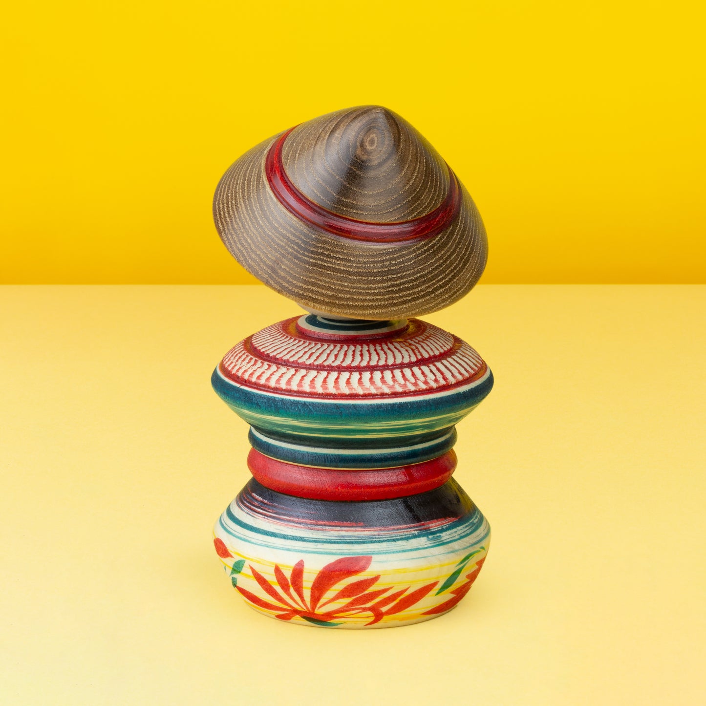 Exklusive "Mixed Tree Species Hat Kokeshi"