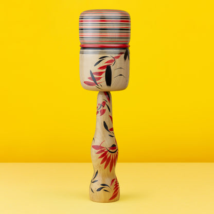 Exclusive Mixed Tree Species Bun Hair Kokeshi