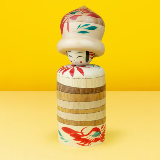 Exklusive "Mixed Tree Species Hat Kokeshi"