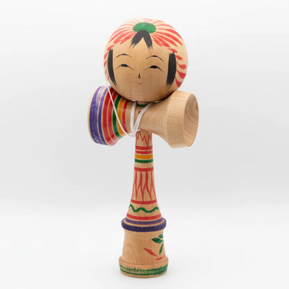 Einzigartiges Kendama Nr. 1  – handbemalt von Kokeshi-Meister Noboru Wagatsuma