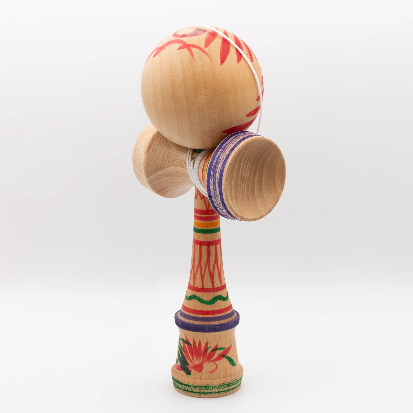Einzigartiges Kendama Nr. 1  – handbemalt von Kokeshi-Meister Noboru Wagatsuma