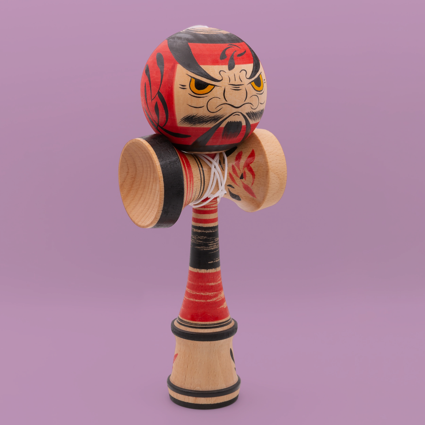 Unique Daruma Kendama – hand-painted by Kokeshi master Noboru Wagatsuma