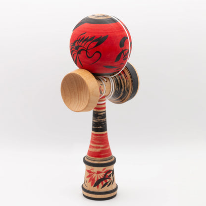 Unique Daruma Kendama – hand-painted by Kokeshi master Noboru Wagatsuma