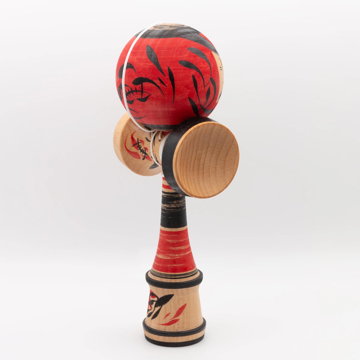 Unique Daruma Kendama – hand-painted by Kokeshi master Noboru Wagatsuma