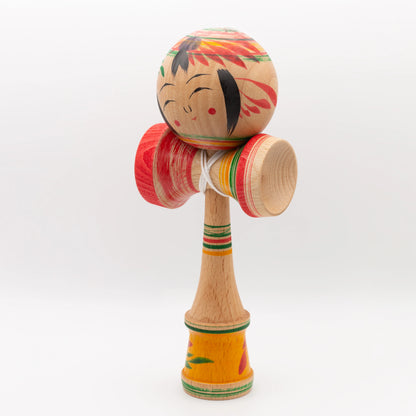 Unique Kendama No. 3 – hand-painted by Kokeshi master Noboru Wagatsuma
