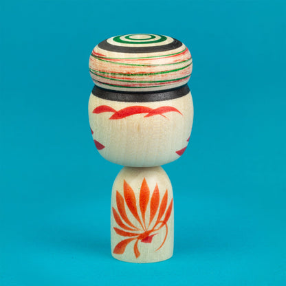 Miniature Bun Hair Autumn Kokeshi
