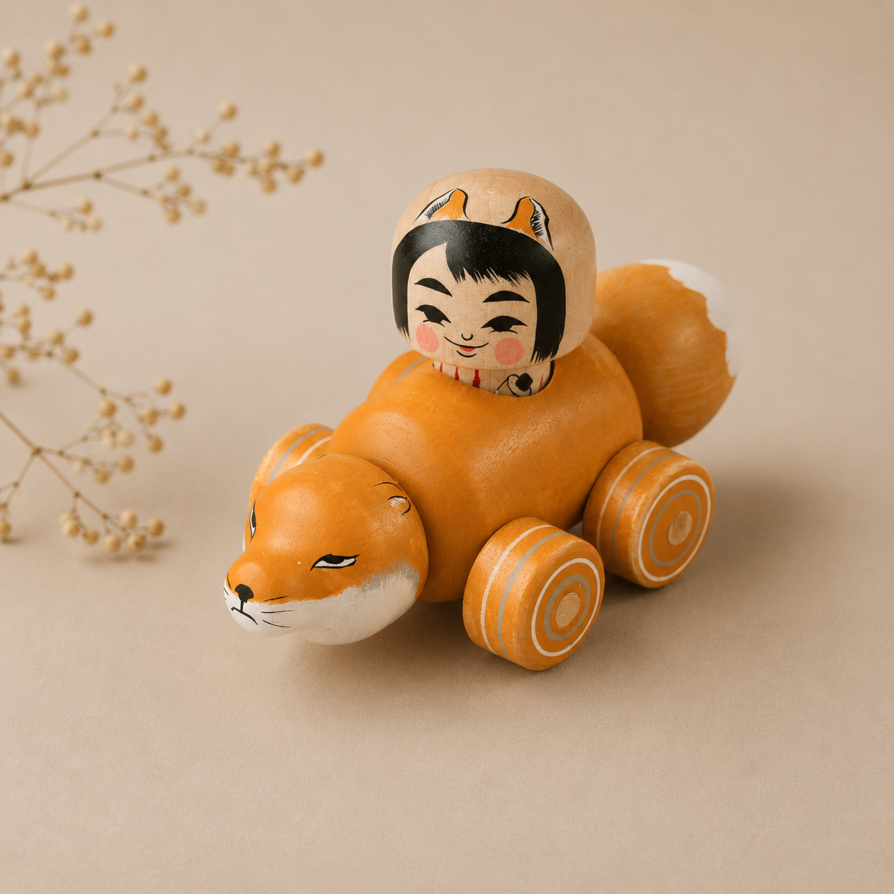 Kokeshi Car: Tibetan Sand Fox