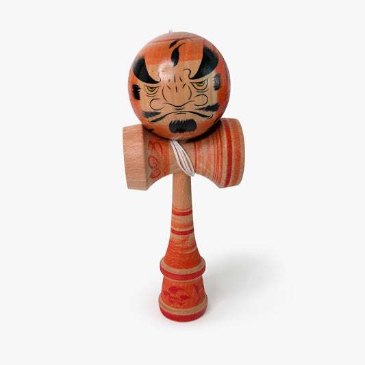 Daruma-Kendama Nr. 6 | Oni-Orange | Unikat
