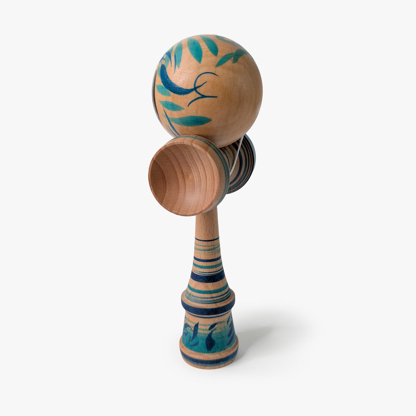 Kokeshi-Kendama Nr. 8 | Türkis | Unikat