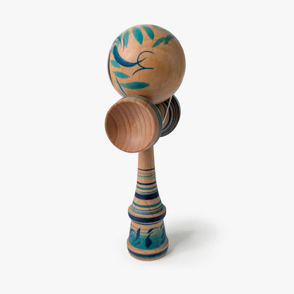 Kokeshi-Kendama Nr. 8 | Türkis | Unikat