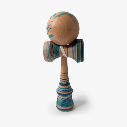 Kokeshi-Kendama Nr. 8 | Türkis | Unikat